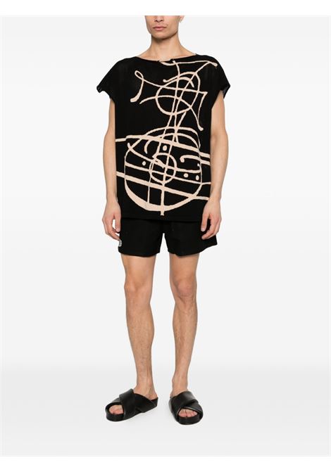 top beach graffiti orb unisex nero VIVIENNE WESTWOOD | 8101000P-K0073N401